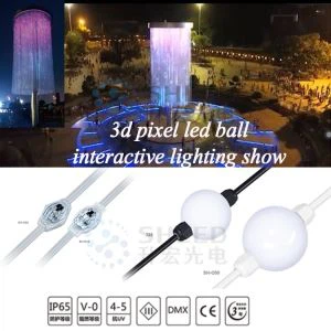 360 graus que iluminam a bola do pixel de DC12V 3d