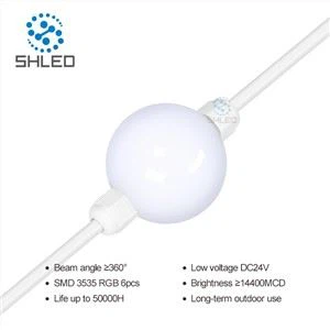 Bola de LED de pixel 3D de 50 mm para iluminação comercial